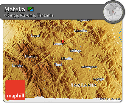 Physical 3D Map of Mateka