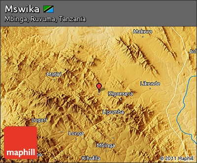 Physical 3D Map of Mswika
