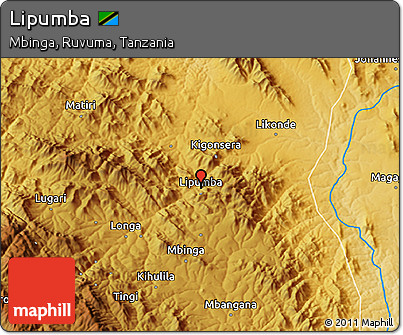 Physical 3D Map of Lipumba