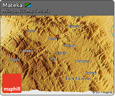 Physical 3D Map of Mateka