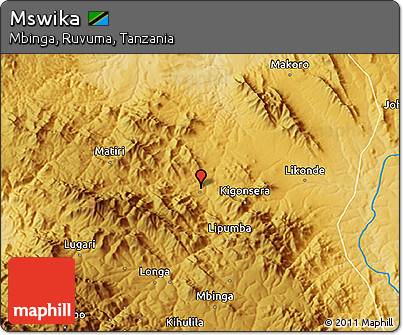 Physical 3D Map of Mswika