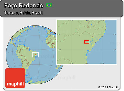Savanna Style Location Map of Poço Redondo