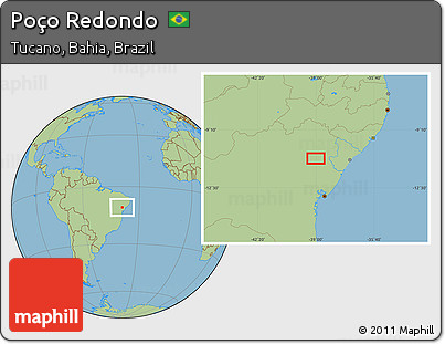 Savanna Style Location Map of Poço Redondo