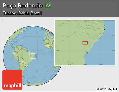 Savanna Style Location Map of Poço Redondo