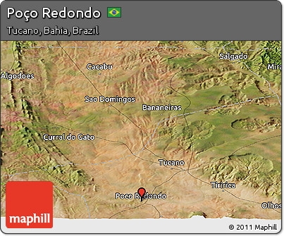 Satellite Panoramic Map of Poço Redondo