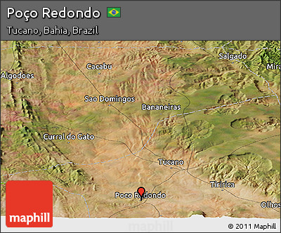 Satellite Panoramic Map of Poço Redondo