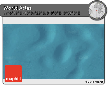 Satellite 3D Map of the Area around 10° 48' 54" S, 3° 28' 30" E