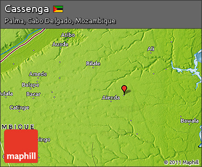 Physical 3D Map of Cassenga