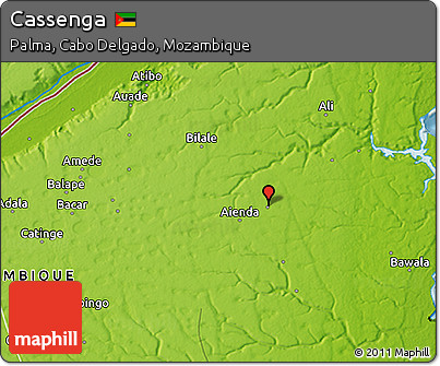 Physical 3D Map of Cassenga