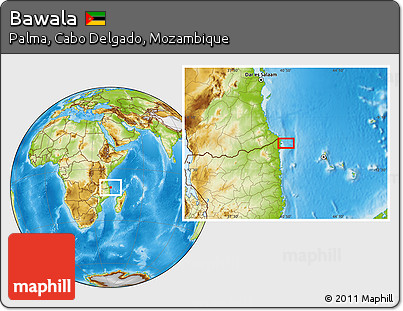 Physical Location Map of Bawala