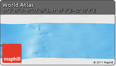 Physical Panoramic Map of the Area around 10° 48' 54" S, 41° 43' 30" E