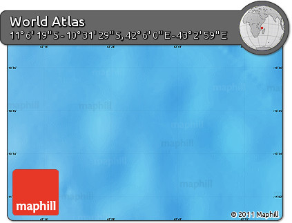 Physical Map of the Area around 10° 48' 54" S, 42° 34' 30" E
