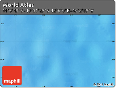 Physical Map of the Area around 10° 48' 54" S, 42° 34' 30" E
