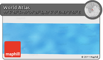 Physical Panoramic Map of the Area around 10° 48' 54" S, 42° 34' 30" E
