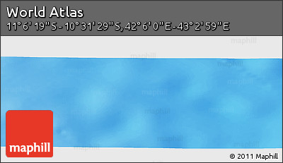 Physical Panoramic Map of the Area around 10° 48' 54" S, 42° 34' 30" E