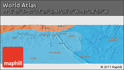 Political Panoramic Map of the Area around 10° 48' 54" S, 44° 7' 30" W