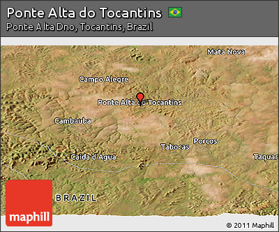 Satellite Panoramic Map of Ponte Alta Do Tocantins