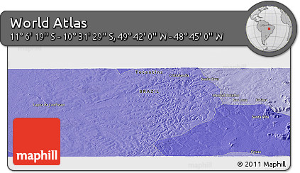 Political Panoramic Map of the Area around 10° 48' 54" S, 49° 13' 30" W
