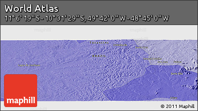 Political Panoramic Map of the Area around 10° 48' 54" S, 49° 13' 30" W