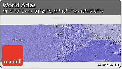 Political Panoramic Map of the Area around 10° 48' 54" S, 49° 13' 30" W