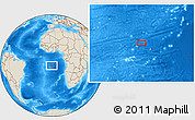 Shaded Relief Location Map of the area around 10° 48' 54" S, 4° 10' 30" W