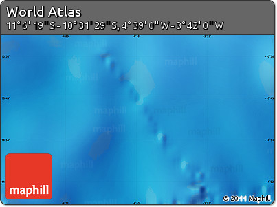 Shaded Relief Map of the Area around 10° 48' 54" S, 4° 10' 30" W