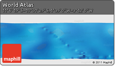Shaded Relief Panoramic Map of the Area around 10° 48' 54" S, 4° 10' 30" W