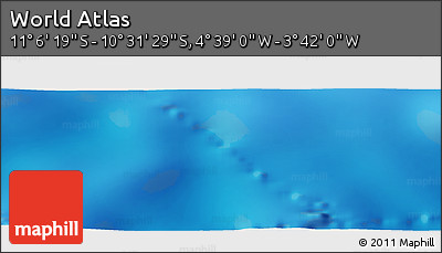 Shaded Relief Panoramic Map of the Area around 10° 48' 54" S, 4° 10' 30" W