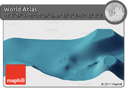 Satellite Panoramic Map of the Area around 10° 48' 54" S, 50° 13' 30" E