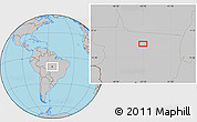 Gray Location Map of the area around 10° 48' 54" S, 55° 10' 29" W