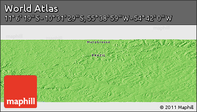 Political Panoramic Map of the Area around 10° 48' 54" S, 55° 10' 29" W