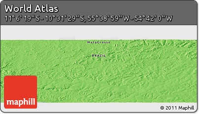 Political Panoramic Map of the Area around 10° 48' 54" S, 55° 10' 29" W