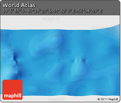 Political 3D Map of the Area around 10° 48' 54" S, 56° 10' 29" E