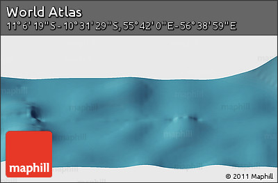 Satellite Panoramic Map of the Area around 10° 48' 54" S, 56° 10' 29" E