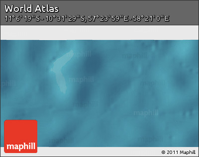 Satellite 3D Map of the Area around 10° 48' 54" S, 57° 52' 30" E