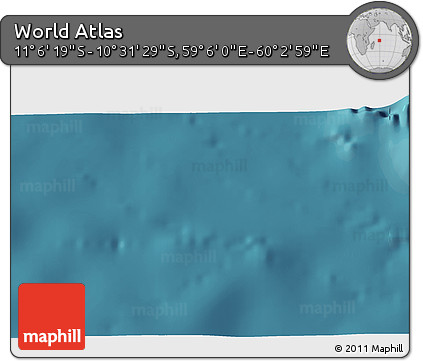 Satellite 3D Map of the Area around 10° 48' 54" S, 59° 34' 30" E