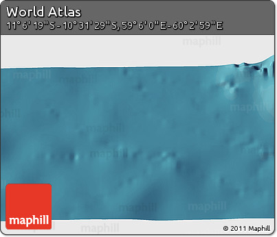 Satellite 3D Map of the Area around 10° 48' 54" S, 59° 34' 30" E
