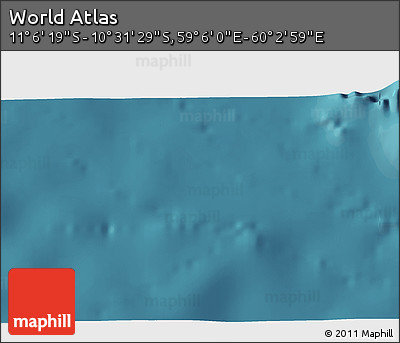 Satellite 3D Map of the Area around 10° 48' 54" S, 59° 34' 30" E