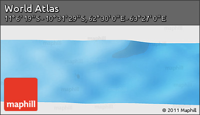 Physical Panoramic Map of the Area around 10° 48' 54" S, 62° 58' 30" E