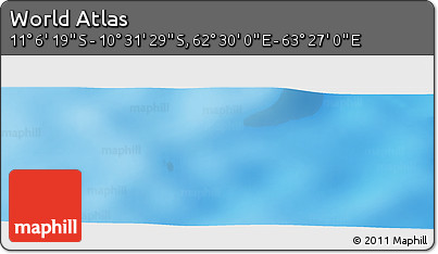 Physical Panoramic Map of the Area around 10° 48' 54" S, 62° 58' 30" E