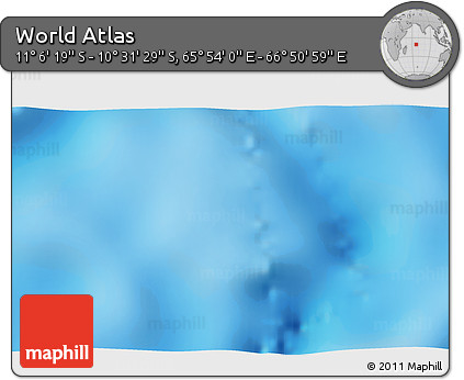 Shaded Relief 3D Map of the Area around 10° 48' 54" S, 66° 22' 30" E