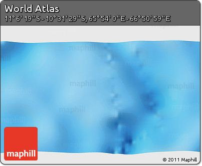 Shaded Relief 3D Map of the Area around 10° 48' 54" S, 66° 22' 30" E