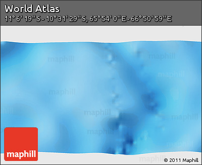 Shaded Relief 3D Map of the Area around 10° 48' 54" S, 66° 22' 30" E