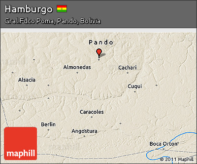 Shaded Relief 3D Map of Hamburgo