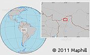 Gray Location Map of the area around 10° 48' 54" S, 67° 4' 29" W