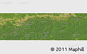 Satellite Panoramic Map of the area around 10° 48' 54" S, 67° 55' 30" W