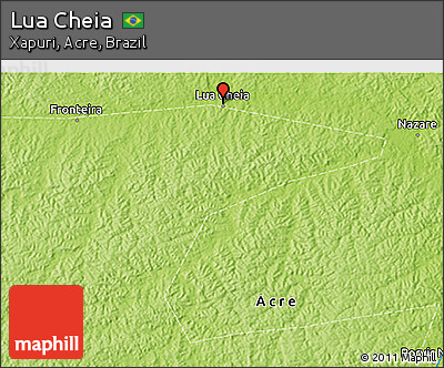 Physical 3D Map of Lua Cheia