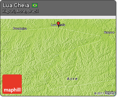 Physical 3D Map of Lua Cheia