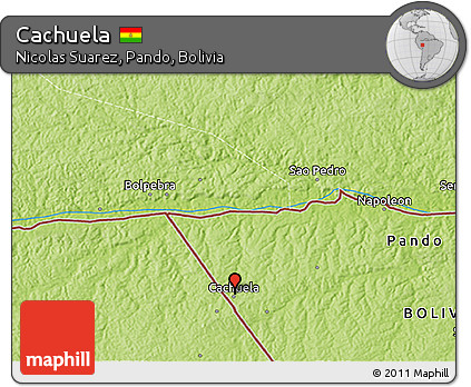 Physical 3D Map of Cachuela