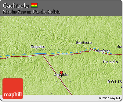 Physical 3D Map of Cachuela